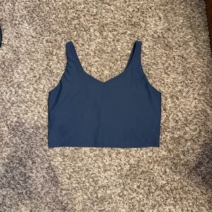 Old Navy Navy Ribbed V-Neck Cropped Tank